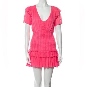 LoveShackFancy v-neck mini dress